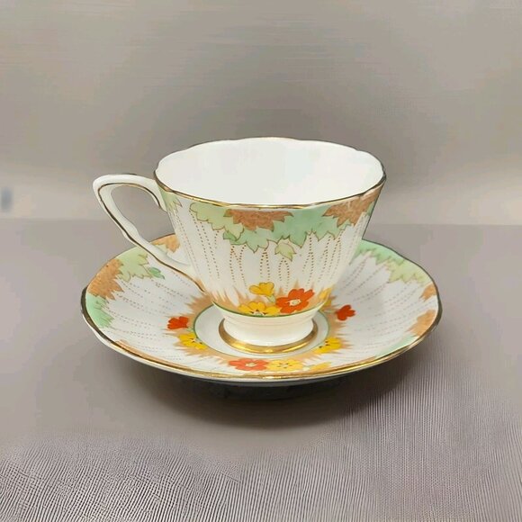 Royal Stafford Tea Cup and Saucer  Fine Bone China England 1950s- 7417 - Picture 2 of 6